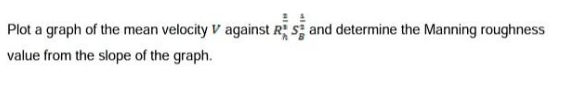Solved Plot a graph of the mean velocity V against RA32SB21 | Chegg.com