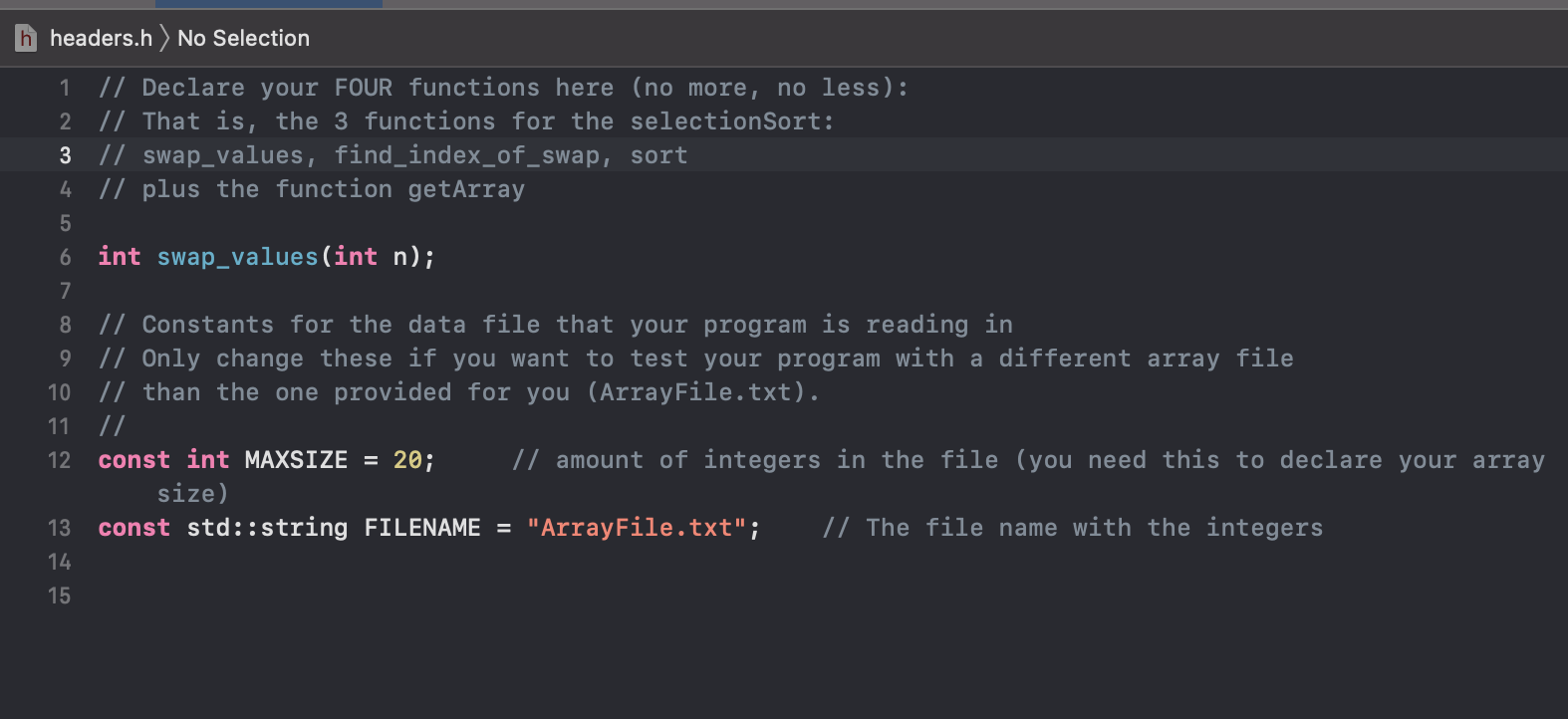 Solved selectionSort.cpp Remember we covered the Selection | Chegg.com