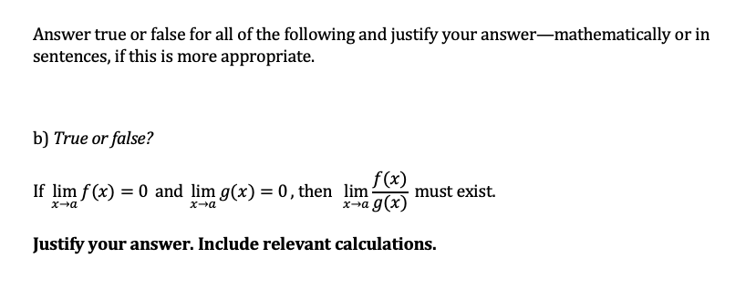 Solved Answer True Or False For All Of The Following And | Chegg.com ...