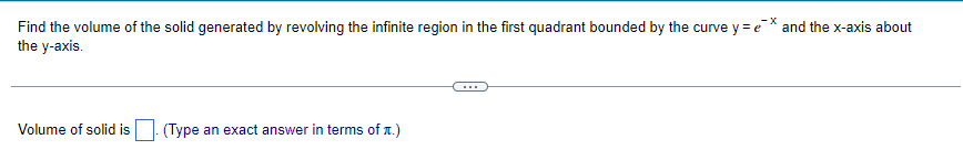 Solved Find the volume of the solid generated by revolving | Chegg.com