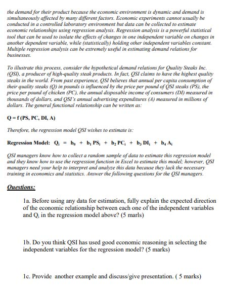 case study on demand analysis