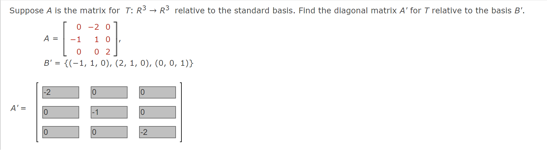 Solved Suppose A Is The Matrix For T:R3→R3 Relative To The | Chegg.com