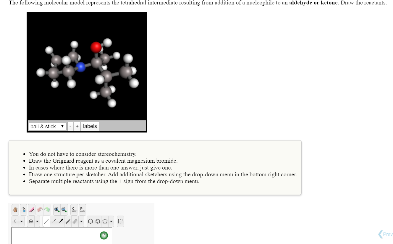 Solved The following molecular model represents the