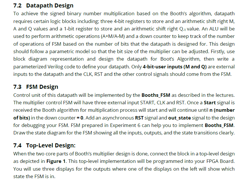 7.2 Datapath Design To achieve the signed binary | Chegg.com