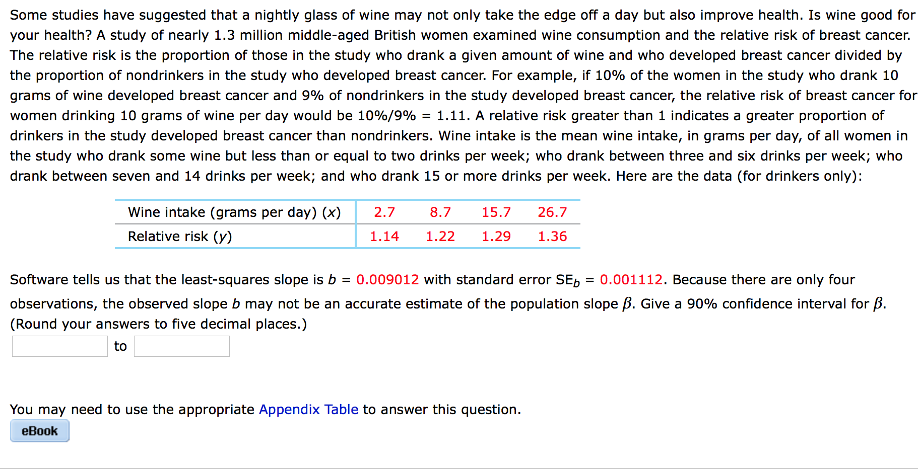 Solved Some studies have suggested that a nightly glass of | Chegg.com
