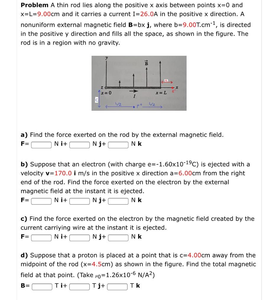 Solved Problem A Thin Rod Lies Along The Positive X Axis Chegg Com