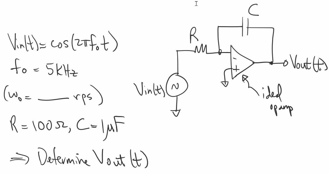 Solved I С C Vialt)= cos(zofat) fo=5kHz Vout(t) Vinity (she | Chegg.com