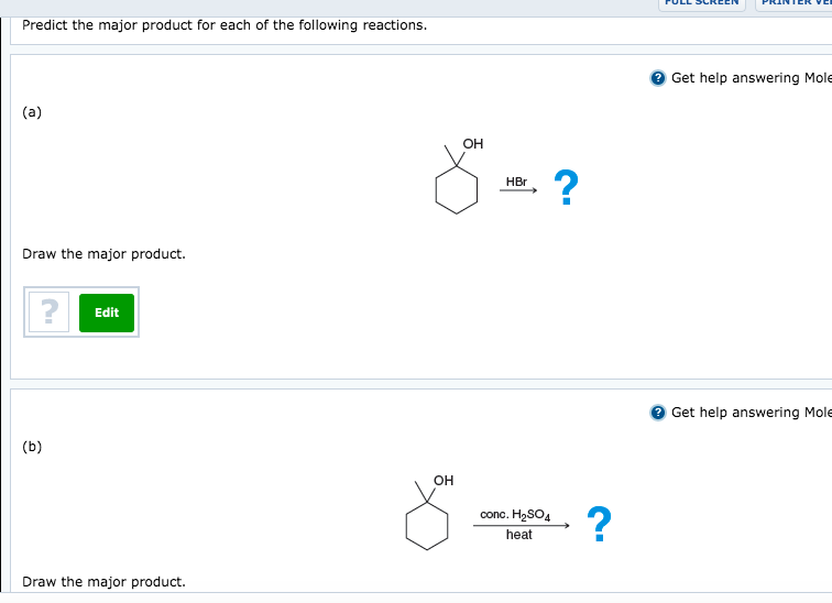 Solved Predict The Major Product For Each Of The Following 4940