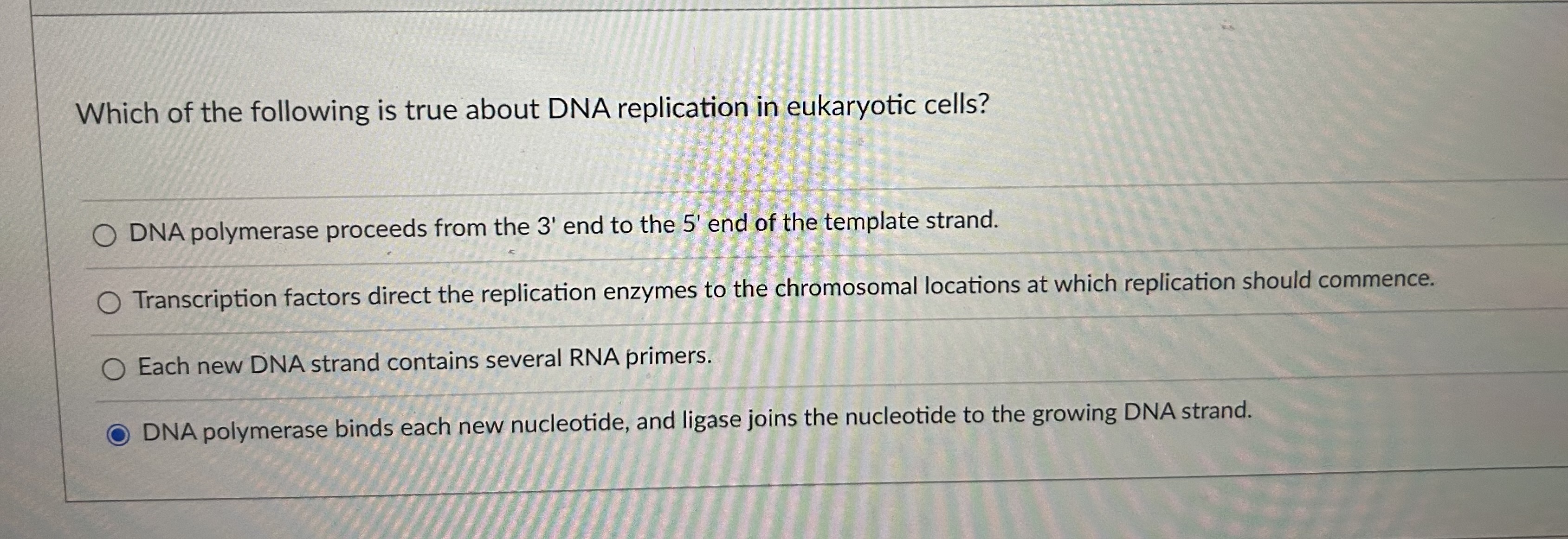 which of the following is true about dna in eukaryotic cells