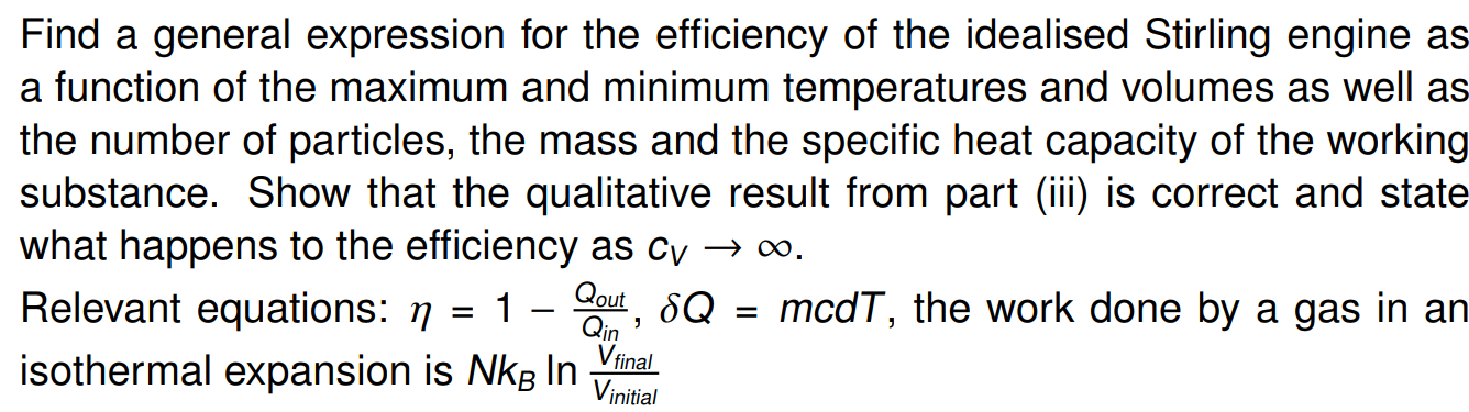 Solved Find A General Expression For The Efficiency Of The | Chegg.com