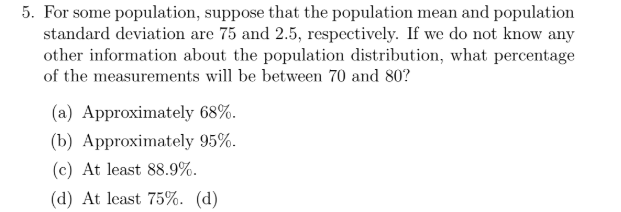 Solved 5. For Some Population, Suppose That The Population | Chegg.com