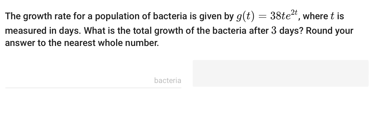 Solved The growth rate for a population of bacteria is given | Chegg.com