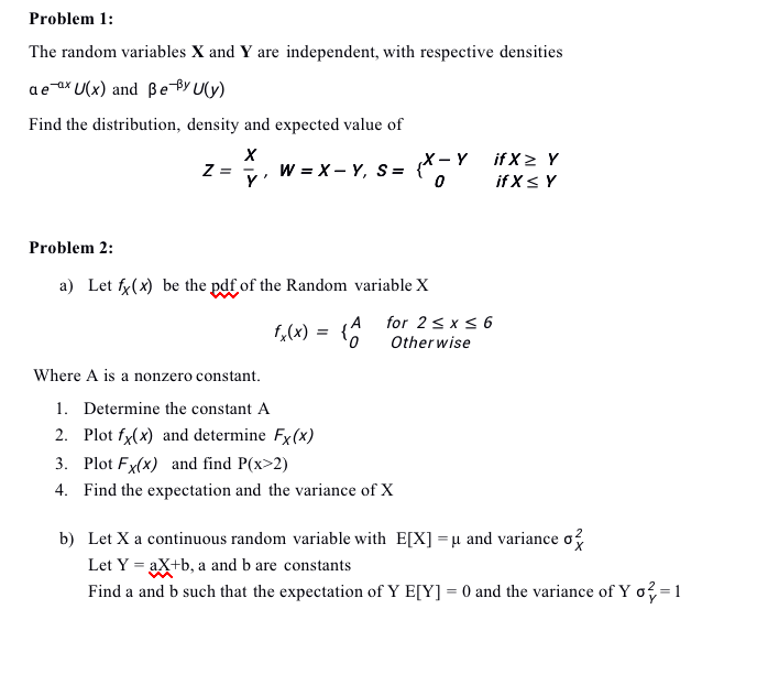 Solved Problem 1 The Random Variables X And Y Are Indepe Chegg Com