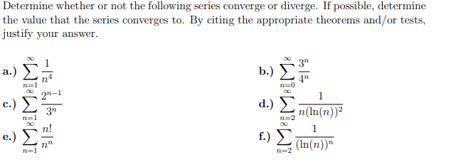 Solved Determine whether or not the following series | Chegg.com