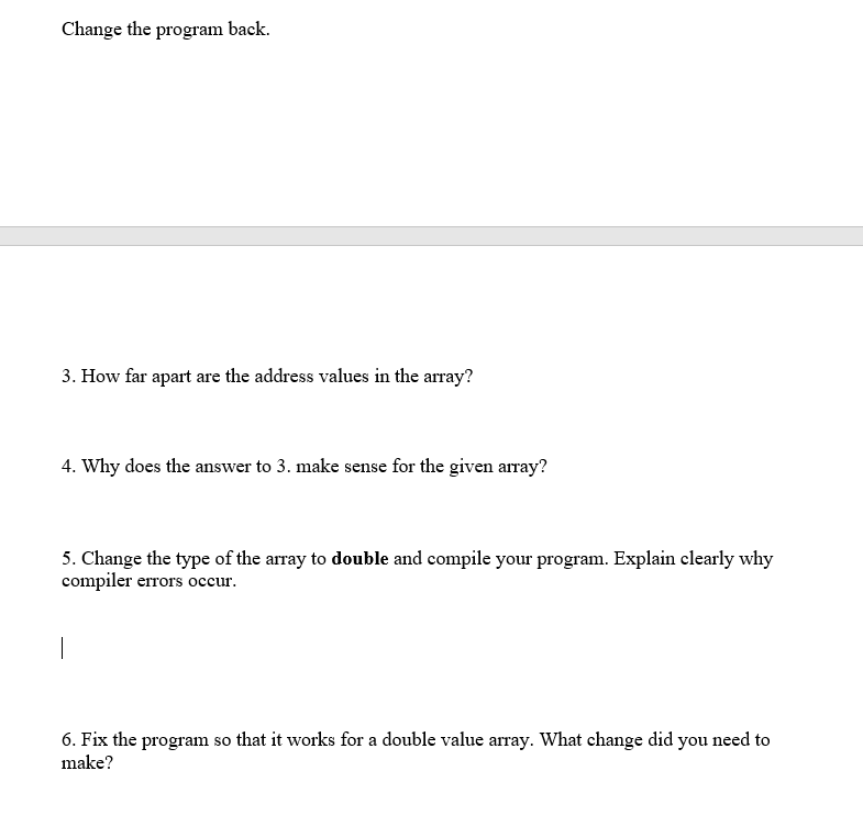 Solved Program works with arrays using pointers to reference | Chegg.com