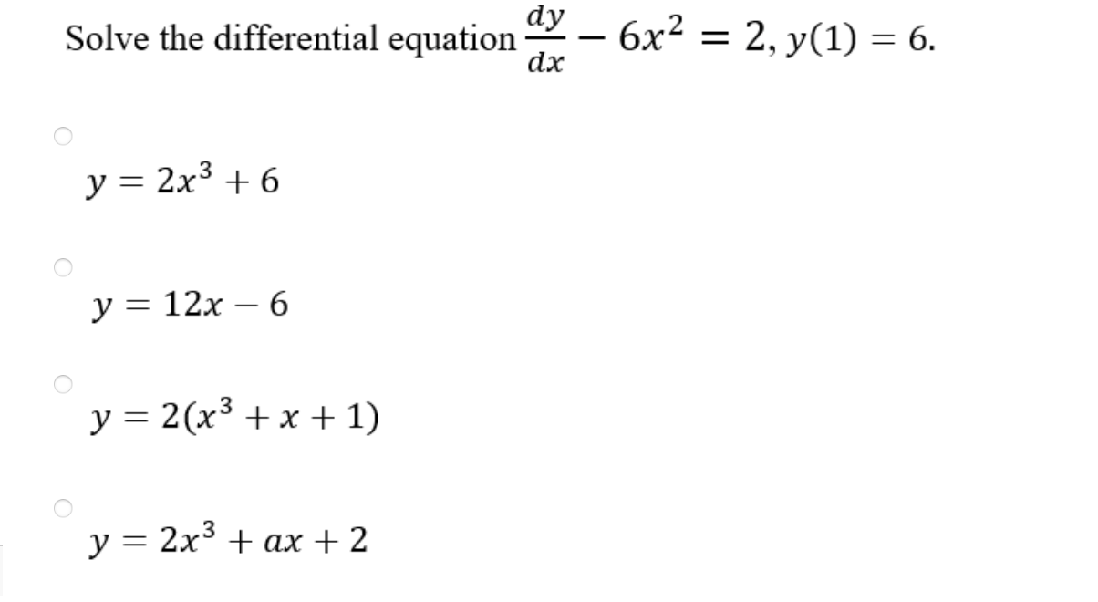 solved-solve-the-differential-equation-dxdy-6x2-2-y-1-6-chegg