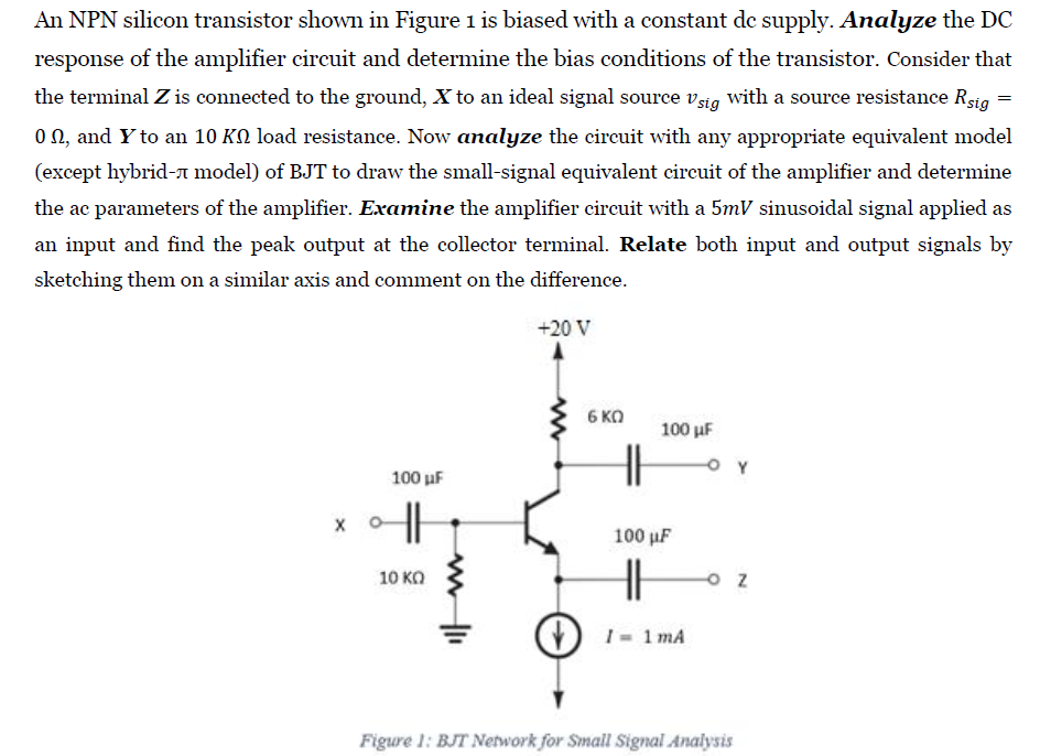 = An NPN silicon transistor shown in Figure 1 is | Chegg.com