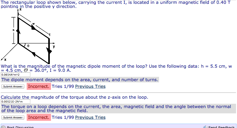Solved The rectangular loop shown below, carrying the | Chegg.com