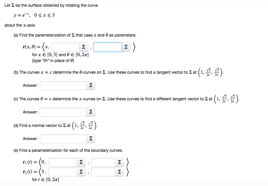 Solved Let Be The Surface Obtained By Rotating The Curve | Chegg.com