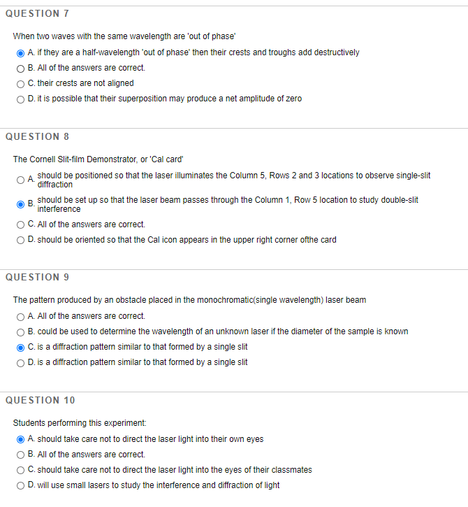 Solved QUESTION 7 When two waves with the same wavelength | Chegg.com