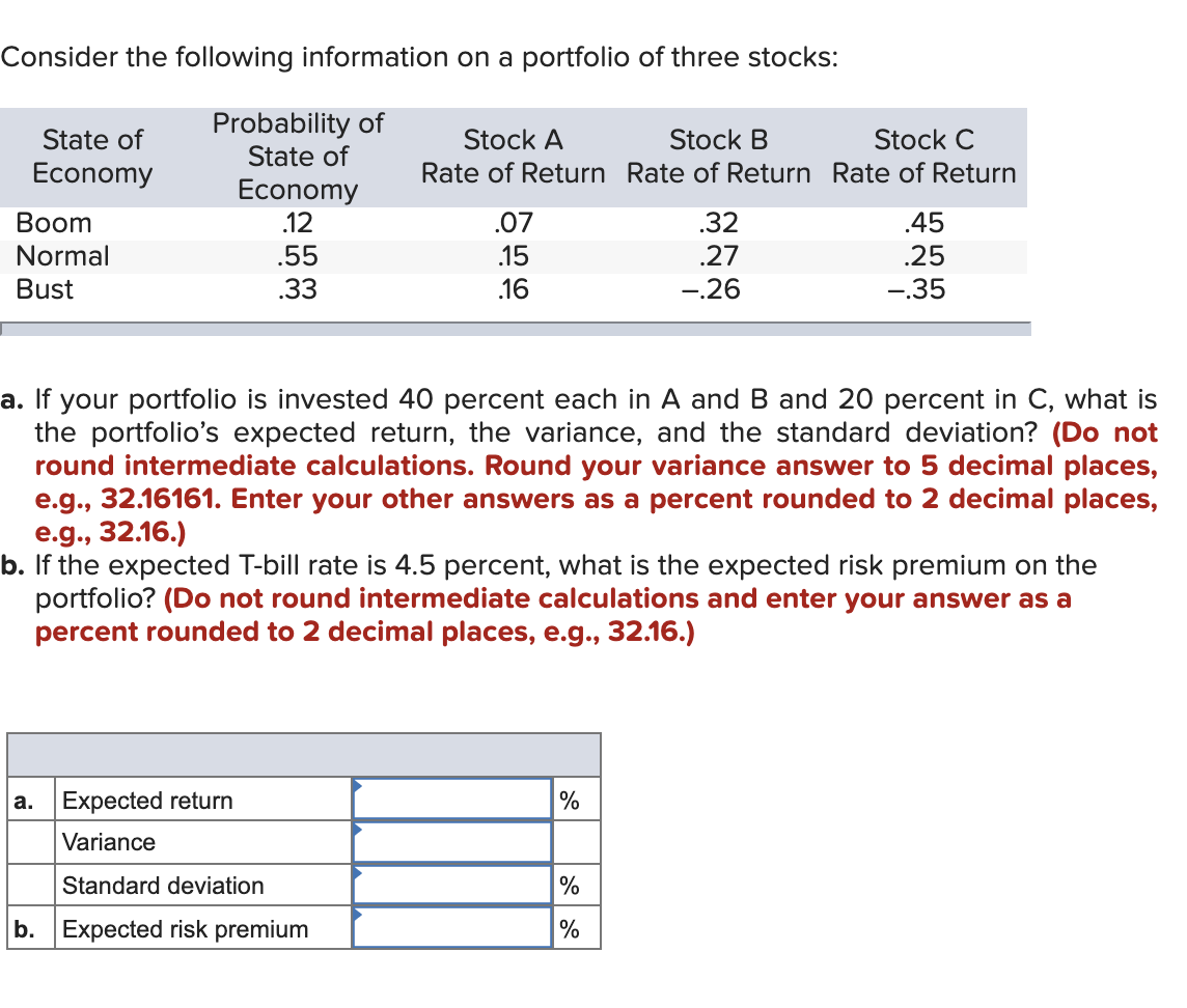 solved-a-if-your-portfolio-is-invested-40-percent-each-in-a-chegg