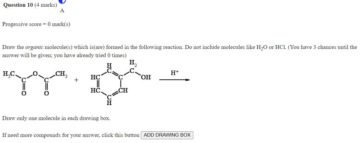 Solved Draw the organic molecule(s) which is(are) formed in | Chegg.com