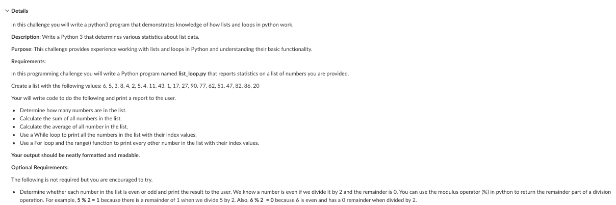 Solved Details In this challenge you will write a python3 | Chegg.com