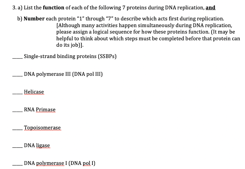 Solved 3. a) List the function of each of the following 7 | Chegg.com
