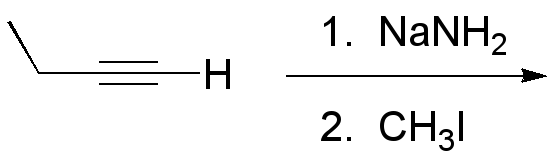 Solved 1. NaNH2 2. CH3I | Chegg.com