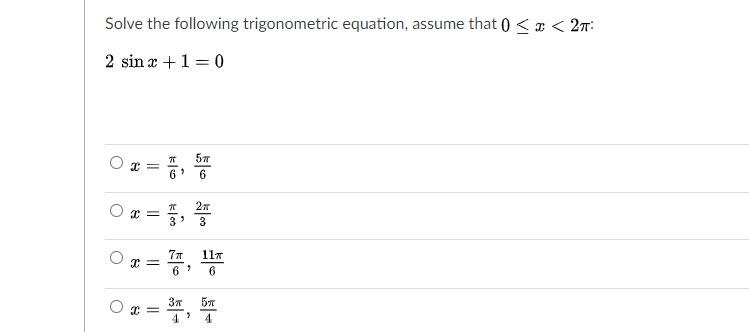 Solved Solve The Following Trigonometric Equation, Assume | Chegg.com