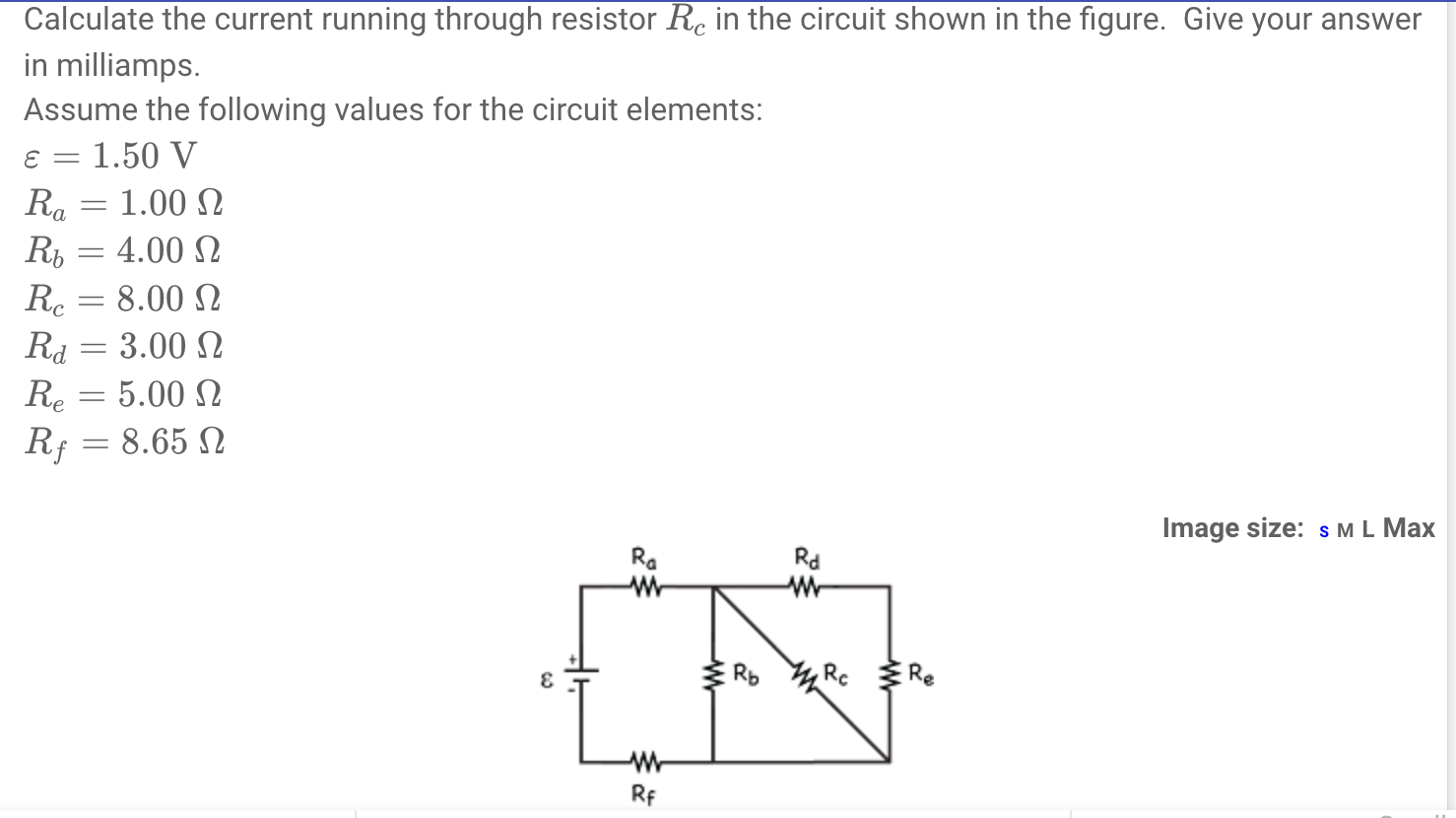 Solved Calculate the current running through resistor Rc in | Chegg.com