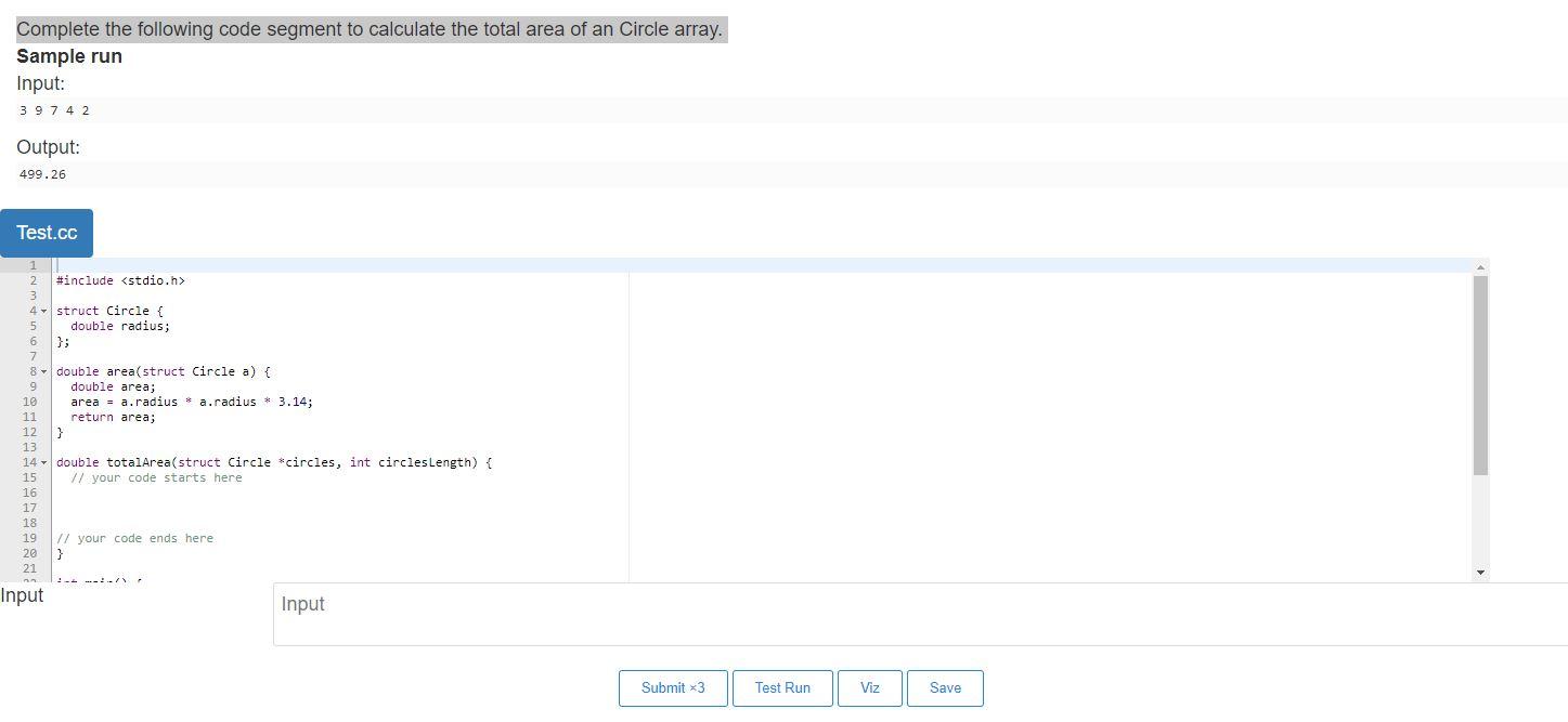 Solved Complete the following code segment to calculate the | Chegg.com