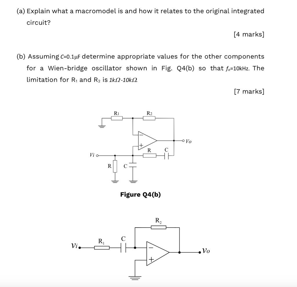 Solved (a) Explain what a macromodel is and how it relates | Chegg.com