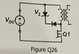 Solved If VDC = 150V and Q1 ﻿has a maximum voltage rating of | Chegg.com