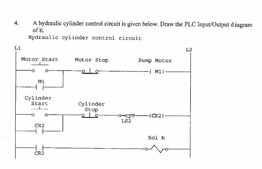 Solved 4. A hydraulic cylinder control circuit is given | Chegg.com