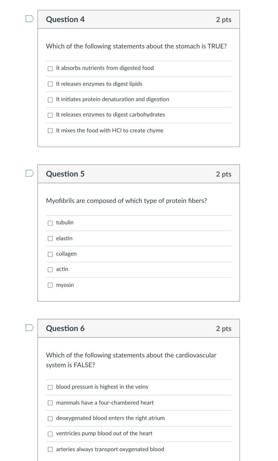 Solved Question 4 2 pts Which of the following statements | Chegg.com