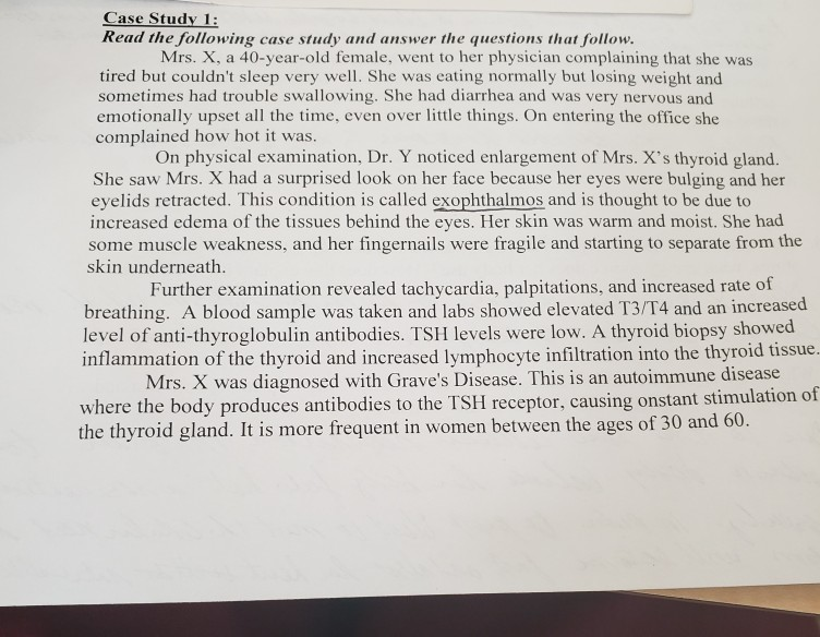 Solved Case Study 1: Read the following case study and | Chegg.com