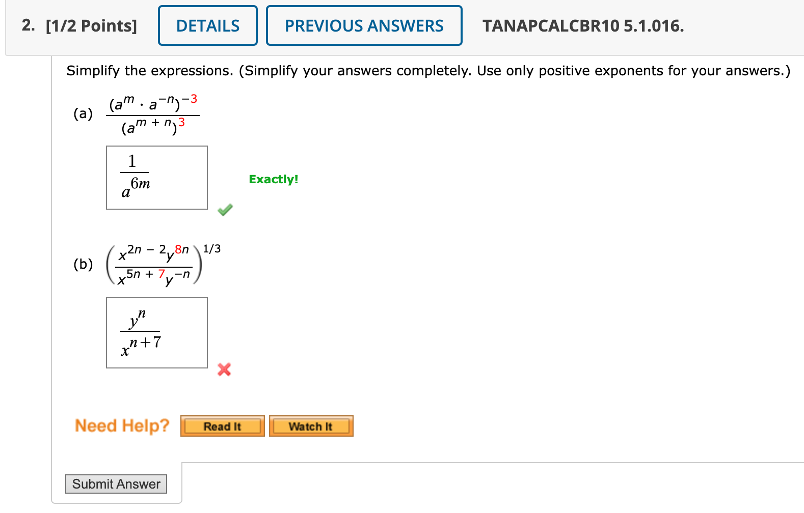Solved 2. [1/2 Points] DETAILS PREVIOUS ANSWERS | Chegg.com