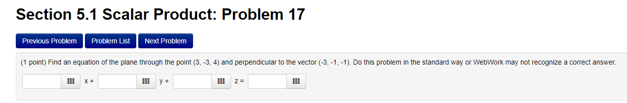 Solved Section 5.1 Scalar Product: Problem 17 Previous | Chegg.com