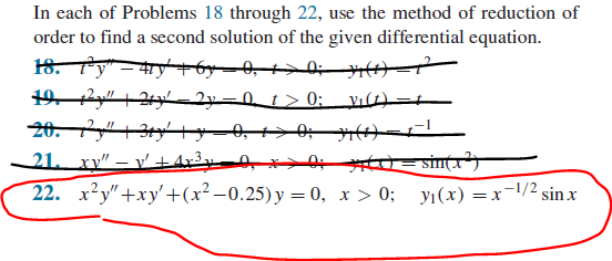 Solved In each of Problems 18 through 22, use the method of | Chegg.com