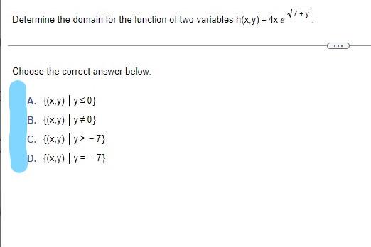 Solved Determine the domain of the function of two variables | Chegg.com