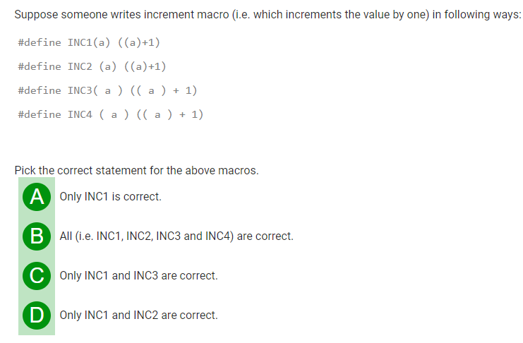 Solved Suppose Someone Writes Increment Macro i e Which