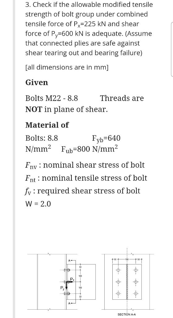 Solved 3. Check if the allowable modified tensile strength | Chegg.com