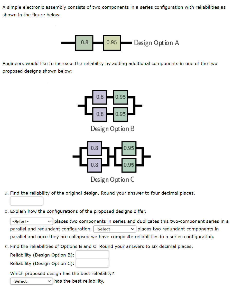 Solved A simple electronic assembly consists of two | Chegg.com