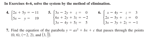 In Exercises 4 6 Solve The System By The Method Of Chegg Com