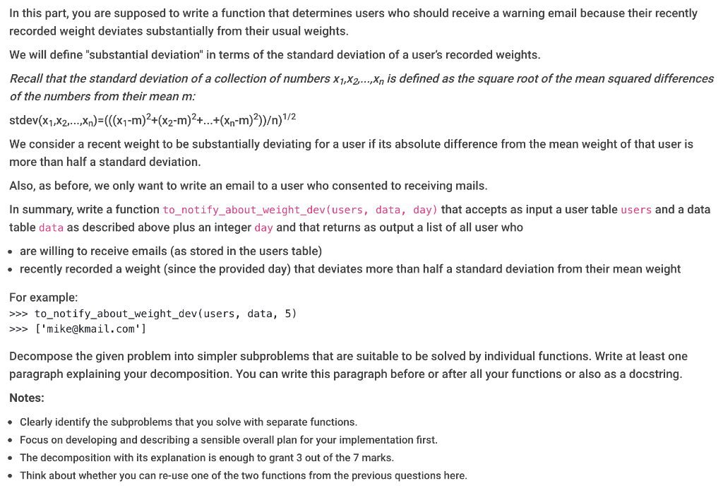 In this part, you are supposed to write a function | Chegg.com
