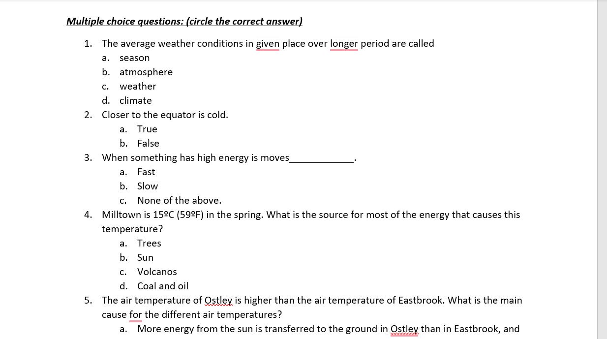 Solved Grade 6 Science Name: Date: Objectives 1. Identify | Chegg.com