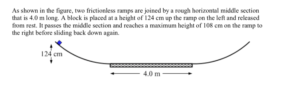 Solved A) How Far Up The Ramp On The Left Does The Block Get | Chegg.com