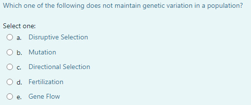 Solved Which one of the following does not maintain genetic | Chegg.com