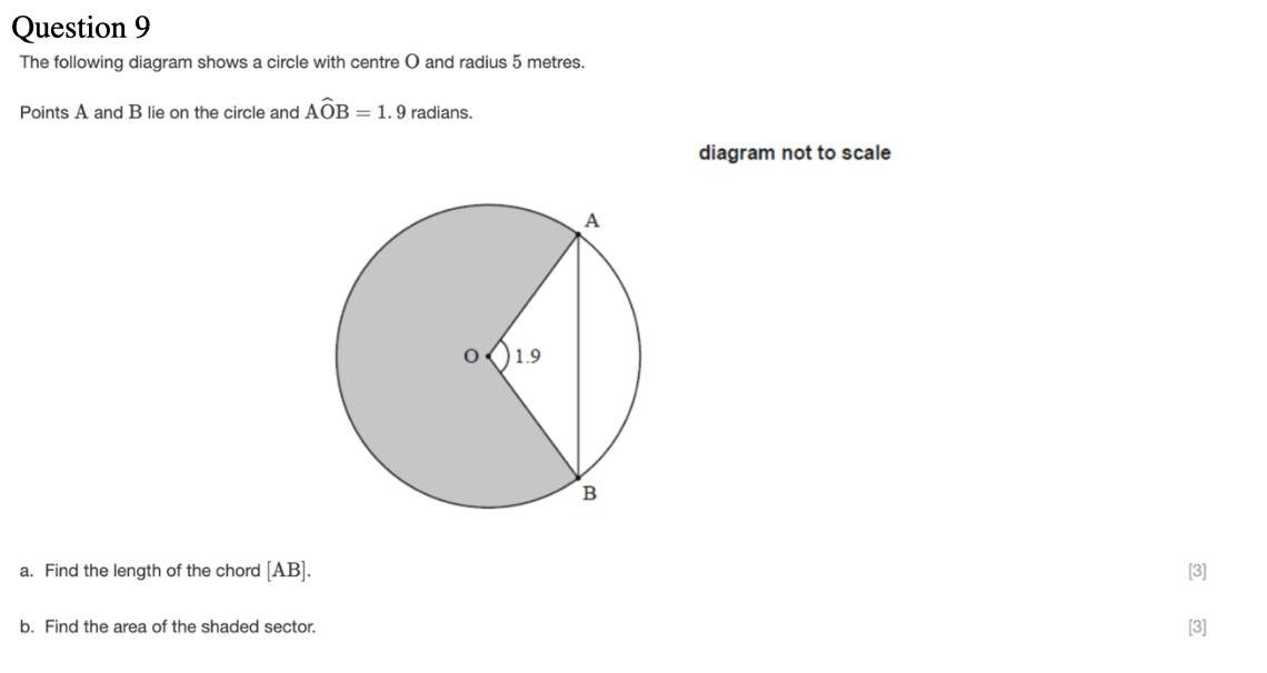 Solved The Following Diagram Shows A Circle With Centre O | Chegg.com